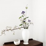 Ikebana mit Clematis zu Hause